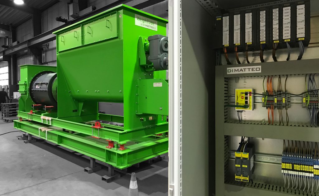 Proaktive Fernwartung von Dosiersystemen 2 Der Industrie-Router mbNet.mini im Schaltschrank der Dosierbandwaage von Di Matteo.