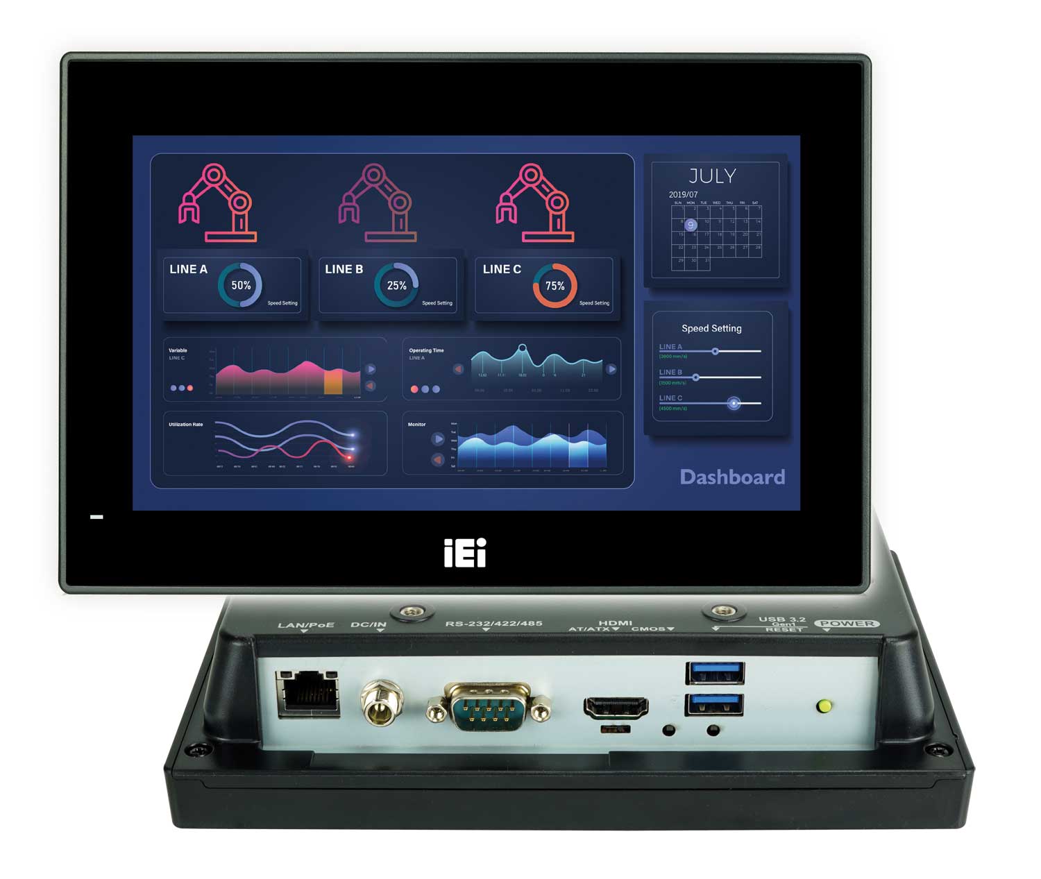 Lüfterloser IP65-Panel-PC mit PoE+