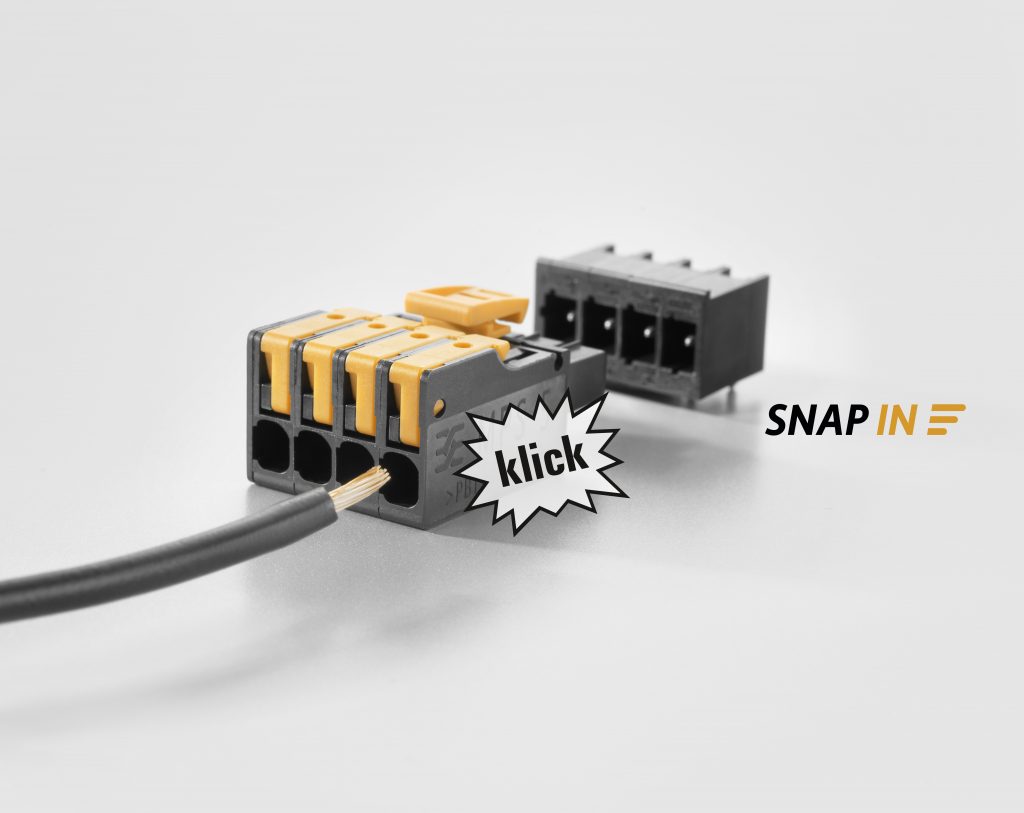 Vielfältige Kombinationsmöglichkeiten 2 Die neue Snap-In-Anschlusstechnik bietet eine schnelle und kosteneffiziente Verdrahtungsmöglichkeit von Geräten.