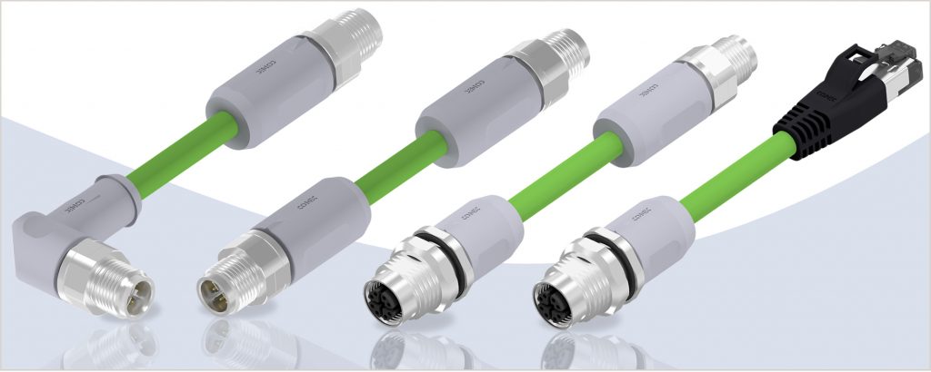 X-codierte M12-Patchkabel mit Cat6A-Performance 1 Pressebild X codiert Patchkabel schmal