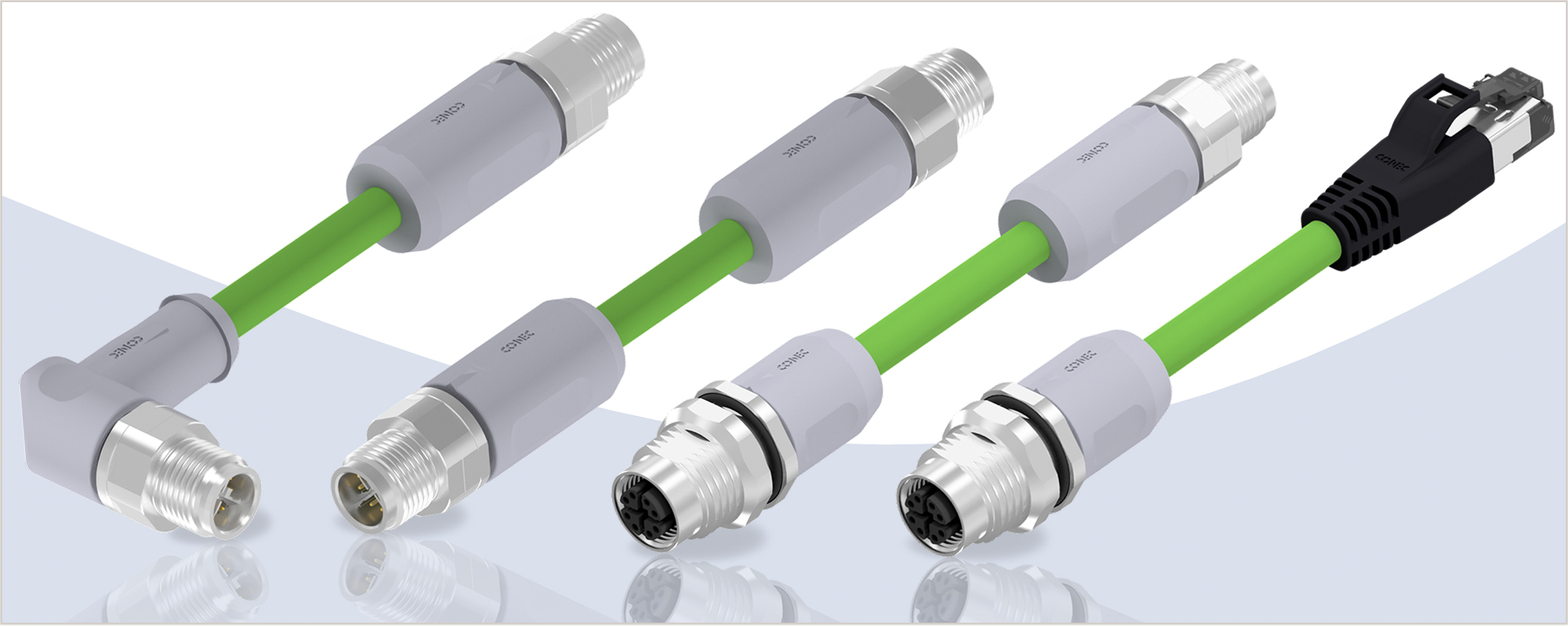 X-codierte M12-Patchkabel mit Cat6A-Performance