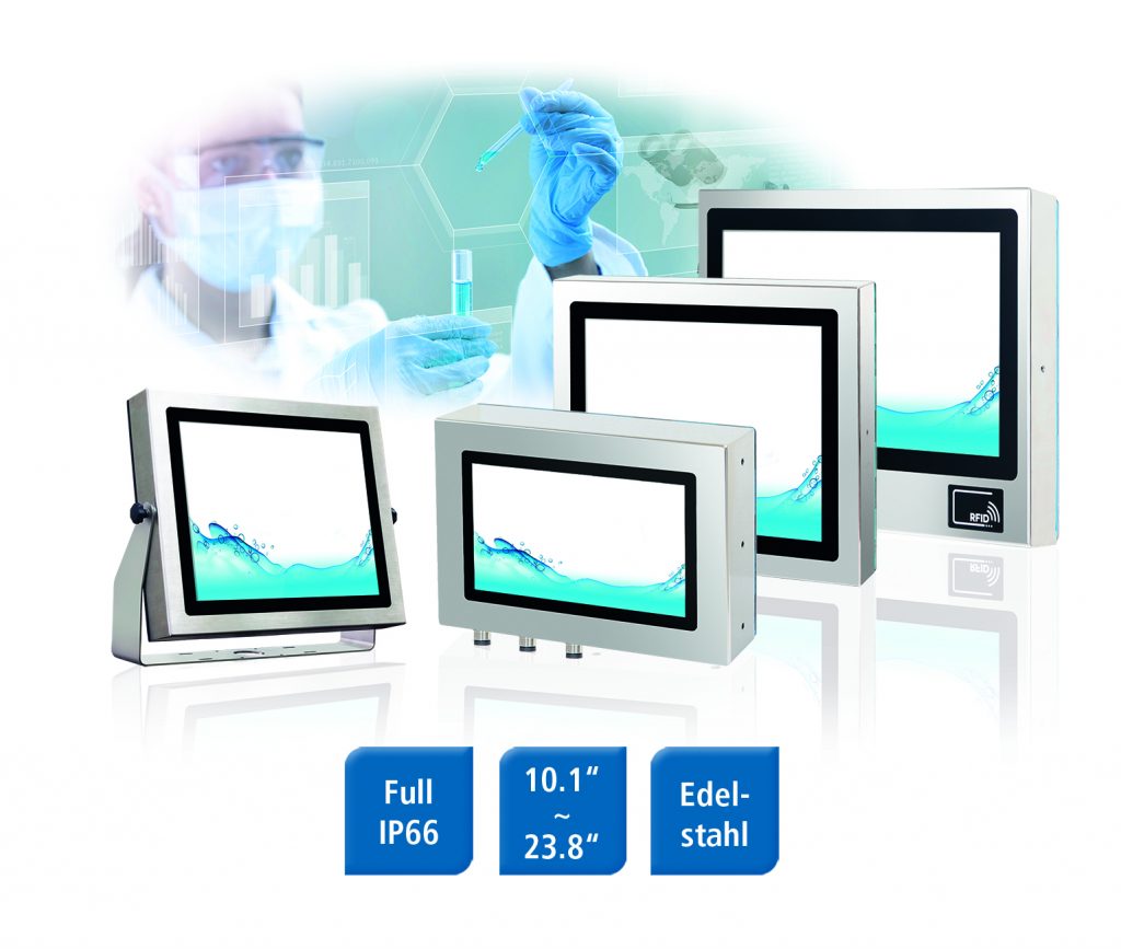 Monitore für hygienekritische Anwendungen 1 TPM 36 Serie IP66 Edelstahlmonitore