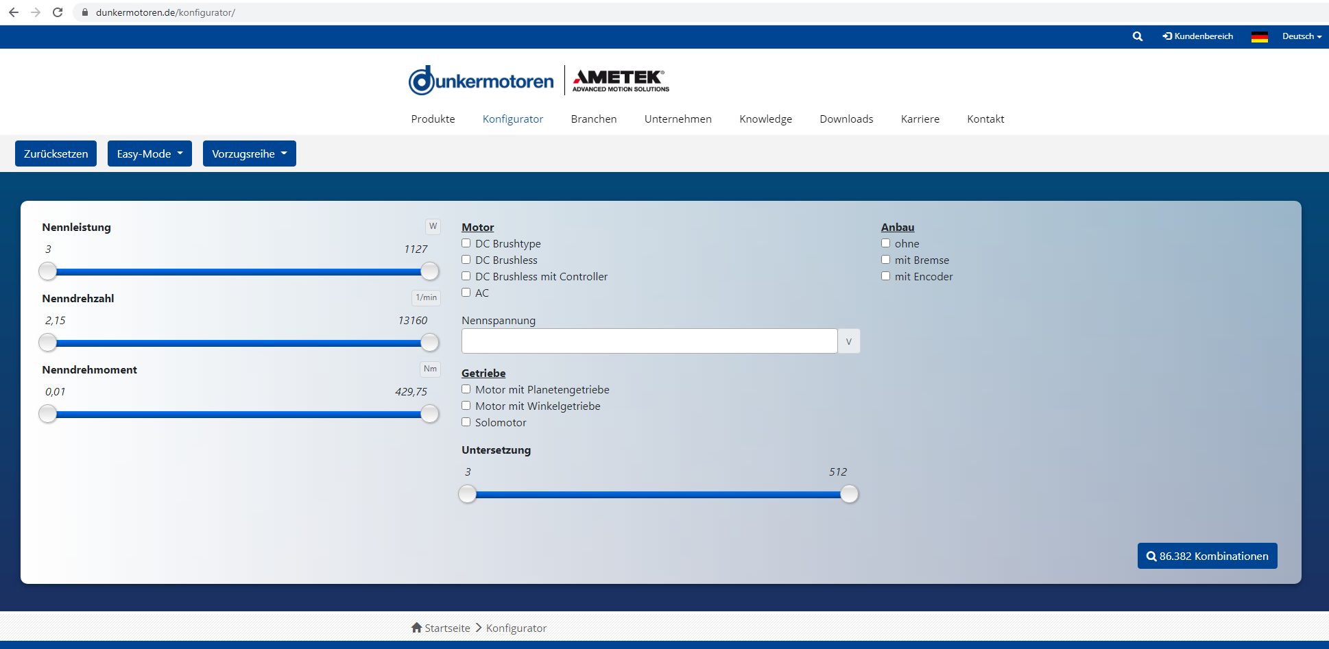 3D-Ansicht für Antriebslösungen