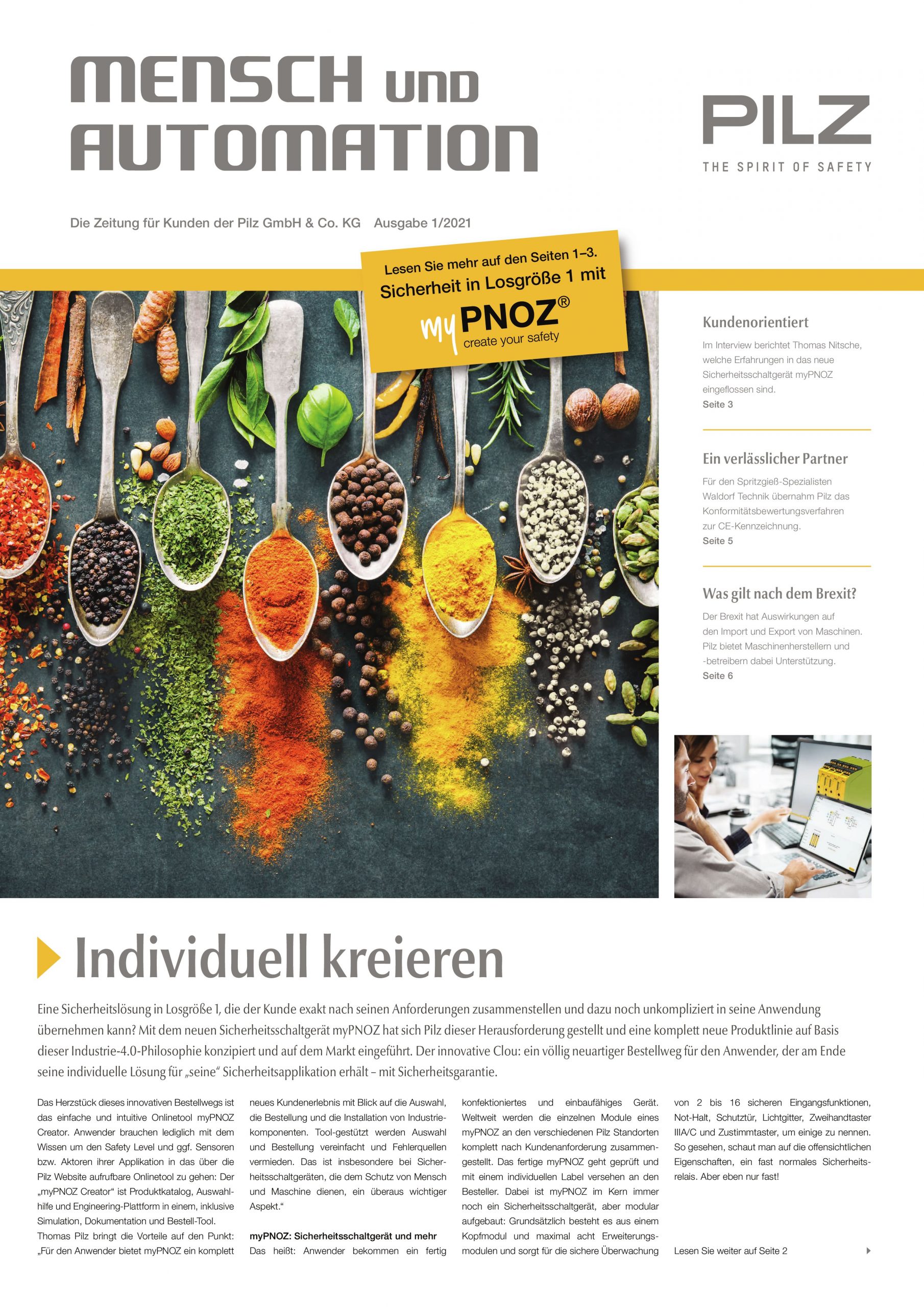 Kundenmagazin 'Mensch und Automation' 2 Kundenmagazin ‚Mensch und Automation‘