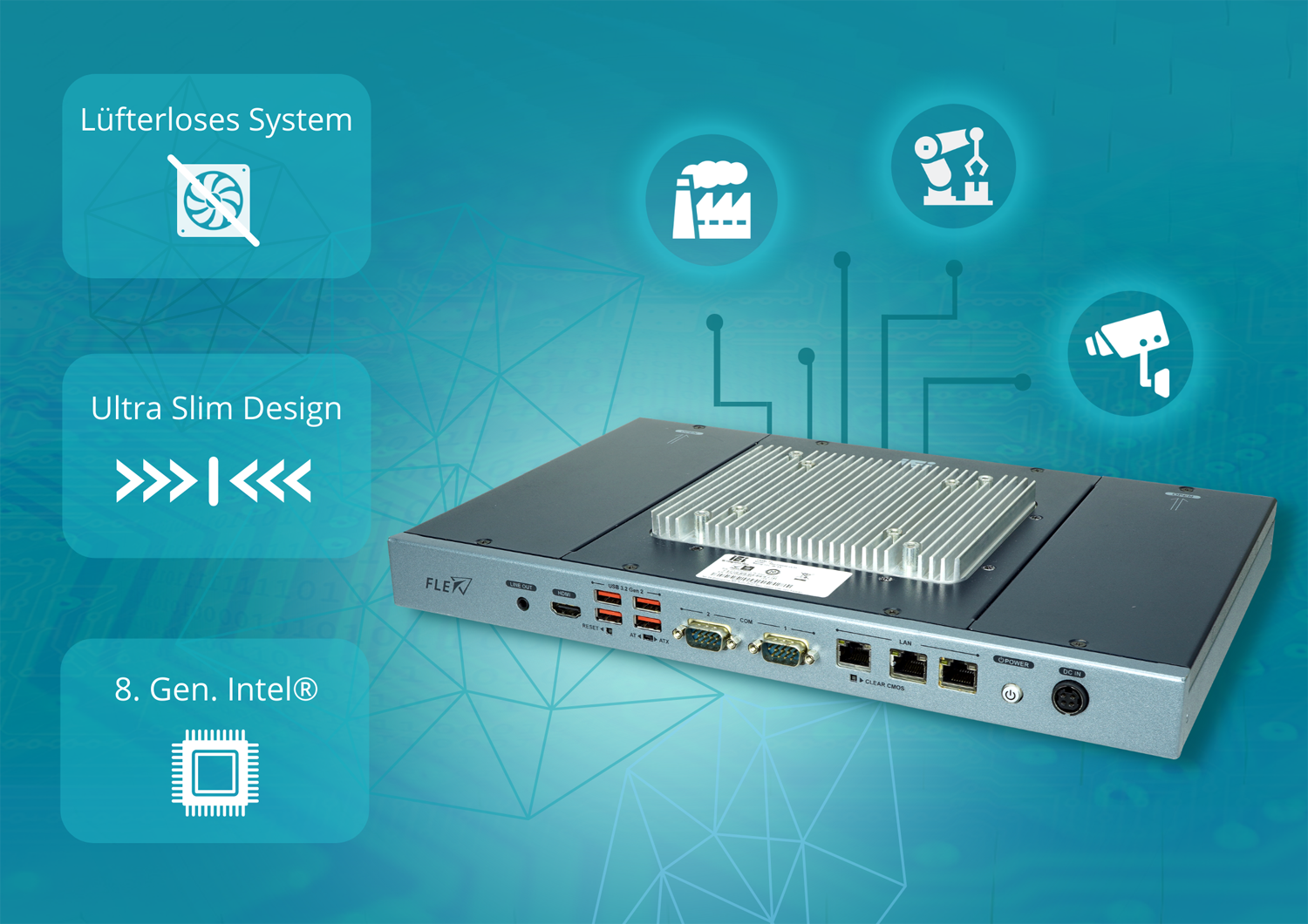 Lüfterloser Embedded PC mit PoE