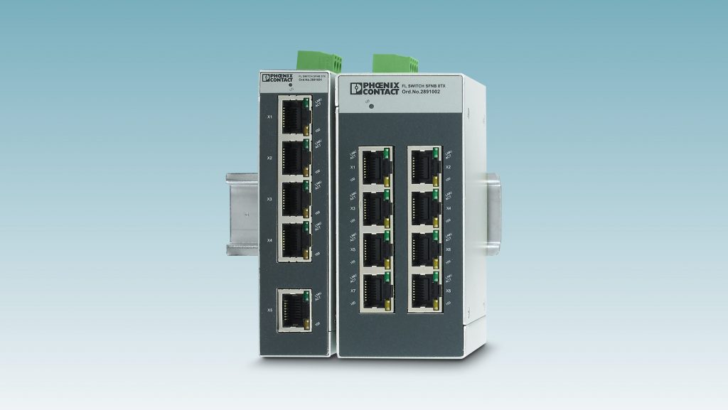 Neue Unmanaged Switches für Profinet und Ethernet/IP 1 00017572 PRODUCT BLUE GRADIENT