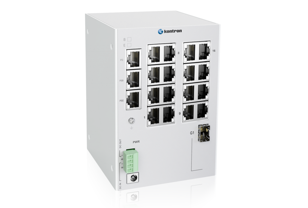 Power Switch 5 Der KSwitch D3 UMPD von Kontron ist ebenfalls mit Power-over-Ethernet-Funktion ausgerüstet.