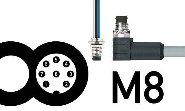Hochpolige M8-Steckverbinder 2 Hochpolige M8-Steckverbinder