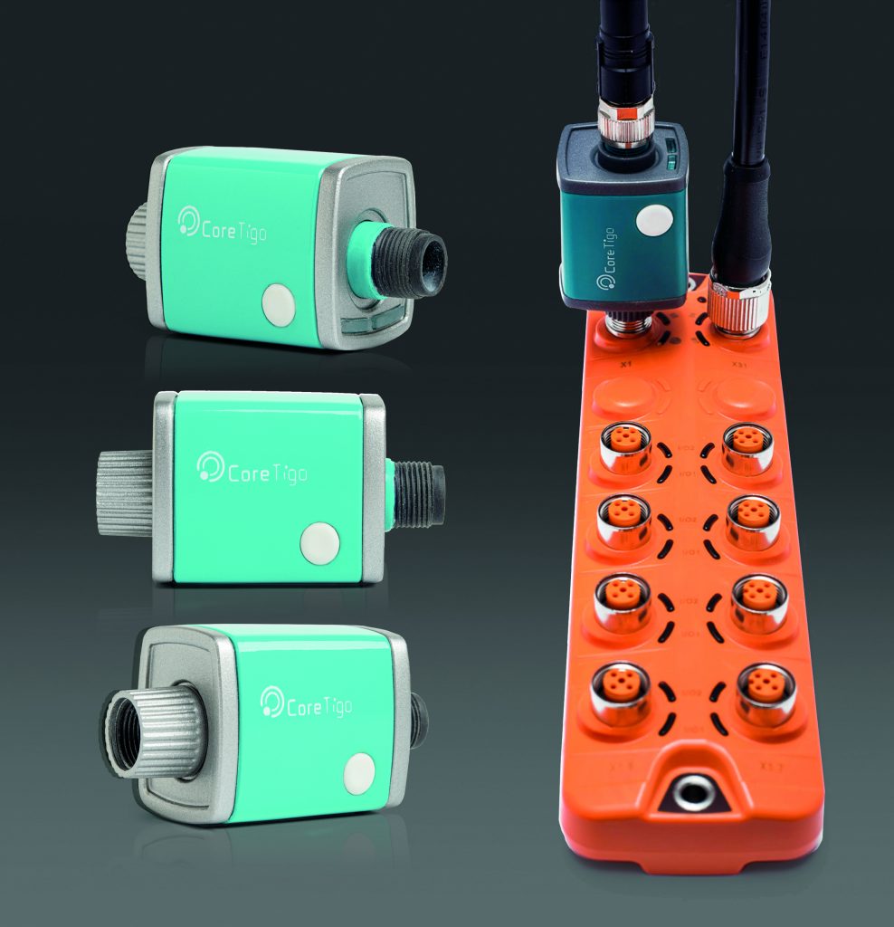 Mit IO-Link drahtlos durch die Anlage 3 Bild Bridge und Steckerleiste dunkel