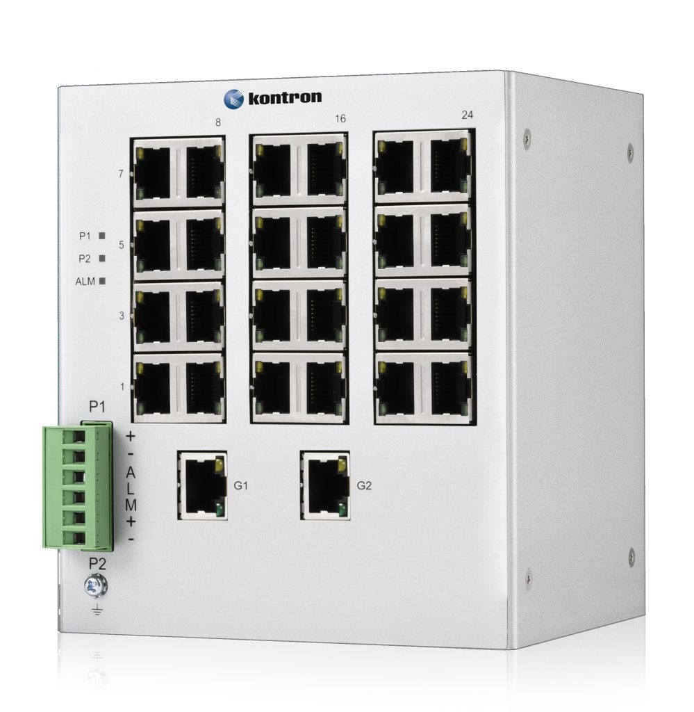 Power Switch 3 Der RES2404-PTP ist ein managed, rugged 19" Hochleistungs-Switch mit Power over Ethernet.