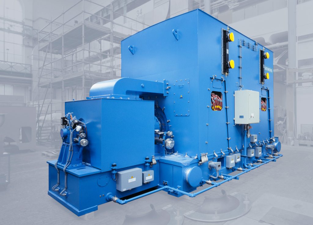 Zweipoliger Elektromotor
mit hohem Wirkungsgrad 2 Siemens Large Drives Applications Simotics HV Motor