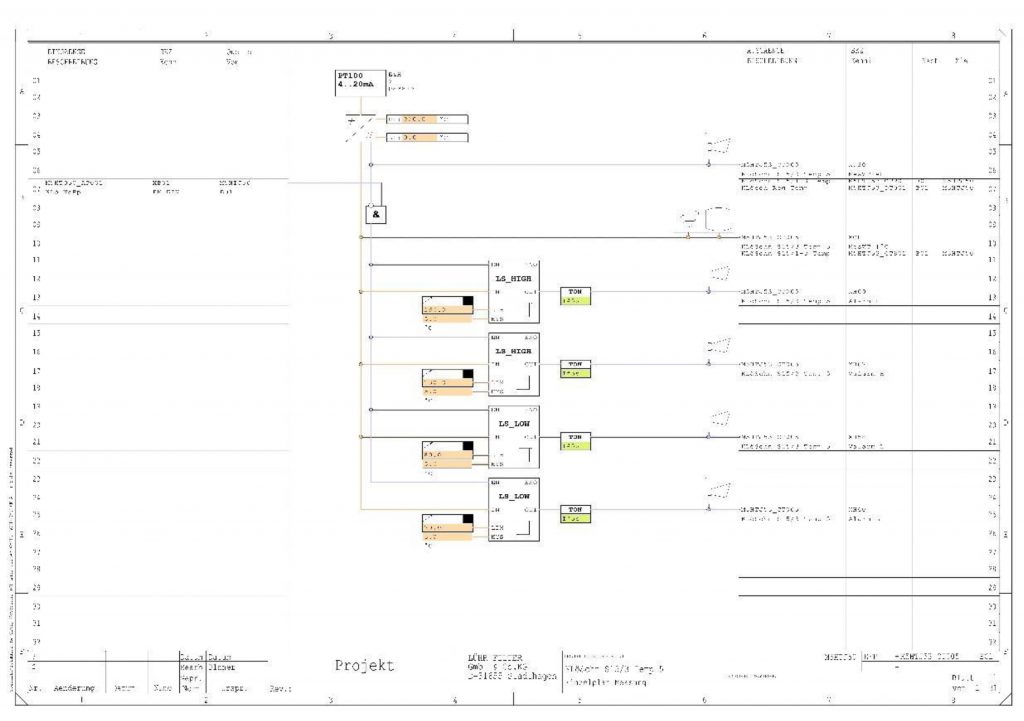 Alles nach Plan 2 Alter Plan: Einzelplan Temperaturmessung in einer Kalklöschanlage
