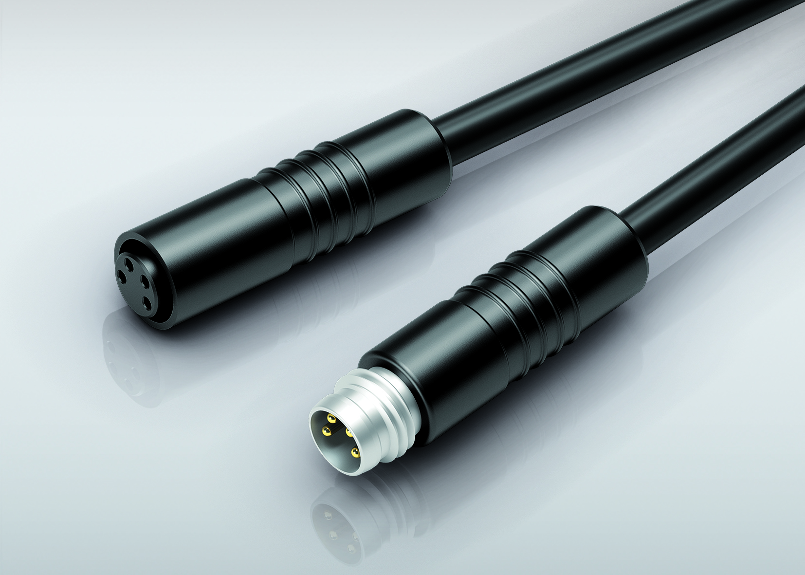 Snap-in-Signalsteckverbinder in der Baugröße M8