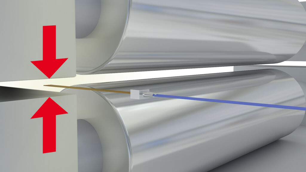 Absolute Präzision 3 Für gleichbleibende Qualität muss der Walzenspalt durchgehend und mikrometergenau überwacht werden.