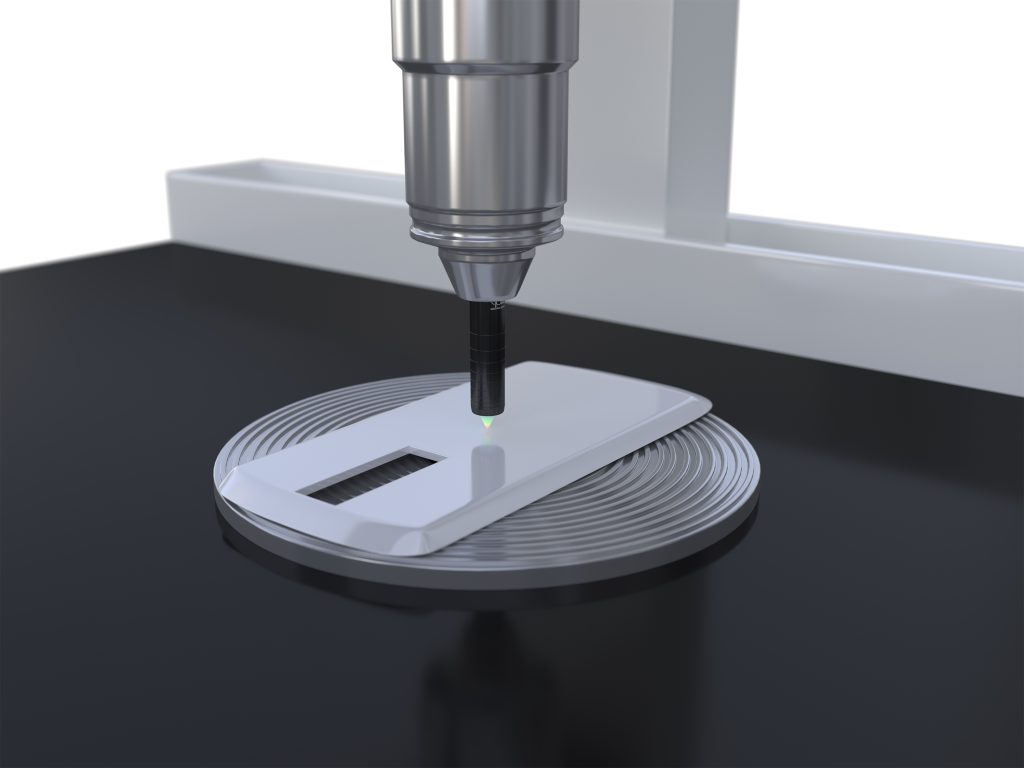 White Light 3 Ein hoher Messwinkel von bis zu ±30° erlaubt die zuverlässige
Erfassung gekrümmter und strukturierter Oberflächen.