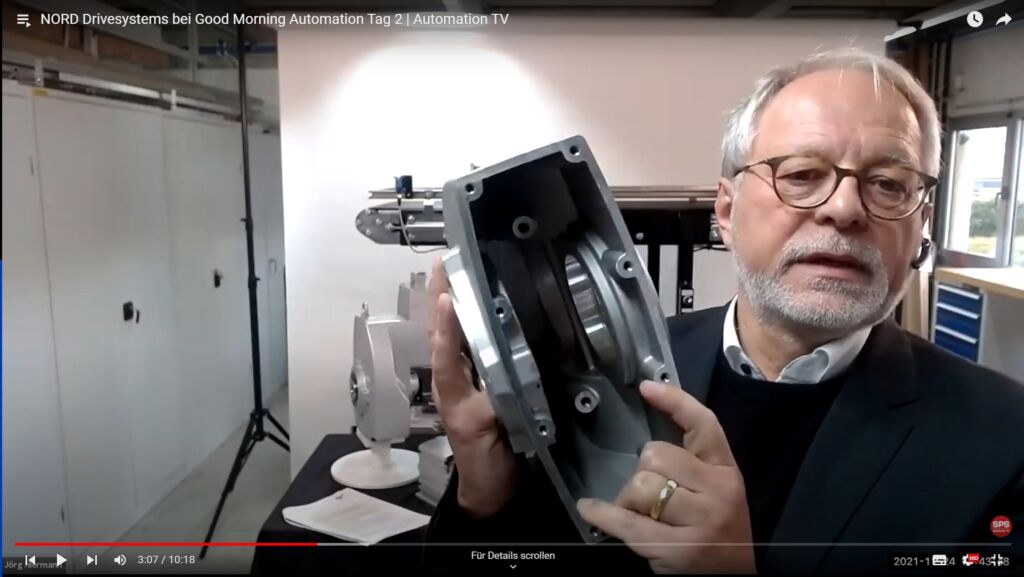 Good Morning Automation! 1 Einblicke in den neuen Getriebemotor gewährte Jörg Niermann aus der Nord-Zentrale in Bargteheide.