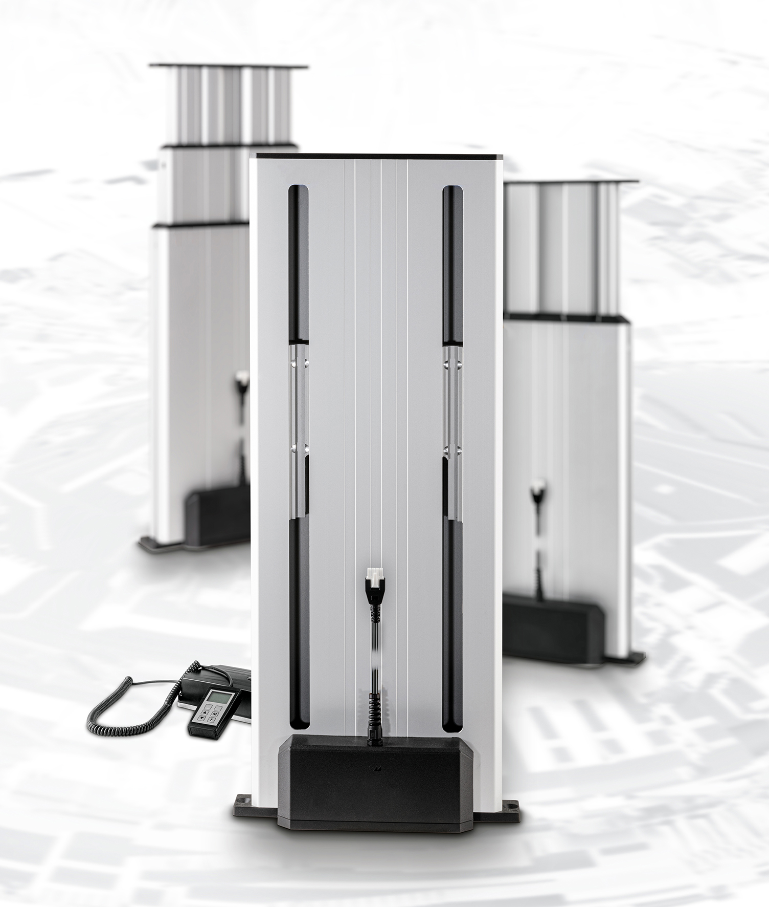 Hubsäule mit innenliegendem Schlitten 3 Hubsäule mit innenliegendem Schlitten