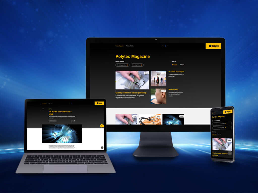 Polytec launcht neues Webmagazin 1 Webmagazin Newsletter
