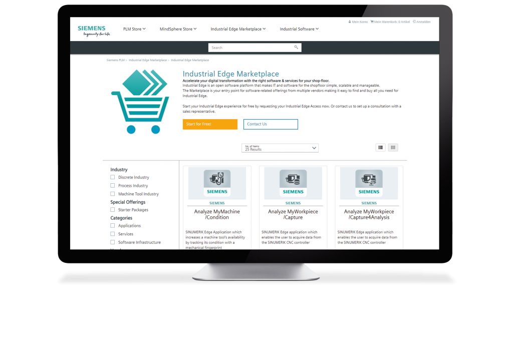 Siemens startet App Store für Industrial Edge 1 IE Marketplace Monitor RGB