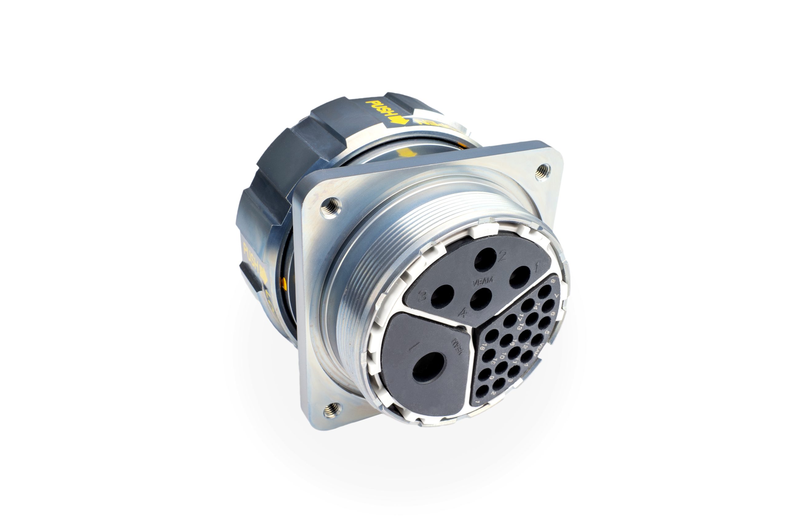 Robuste Rundsteckverbinder mit Snap-In-Modulen