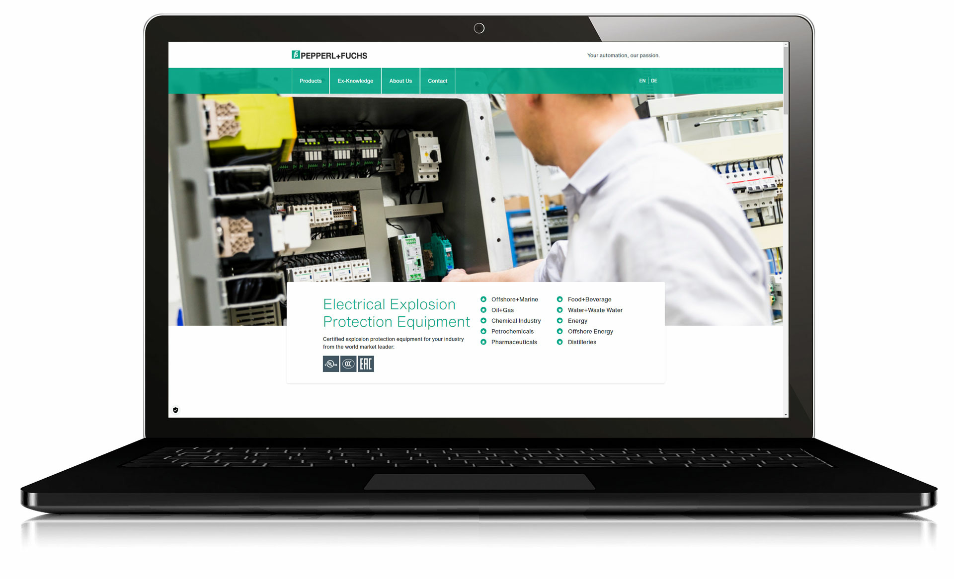 Pepperl+Fuchs überarbeitet Webseite