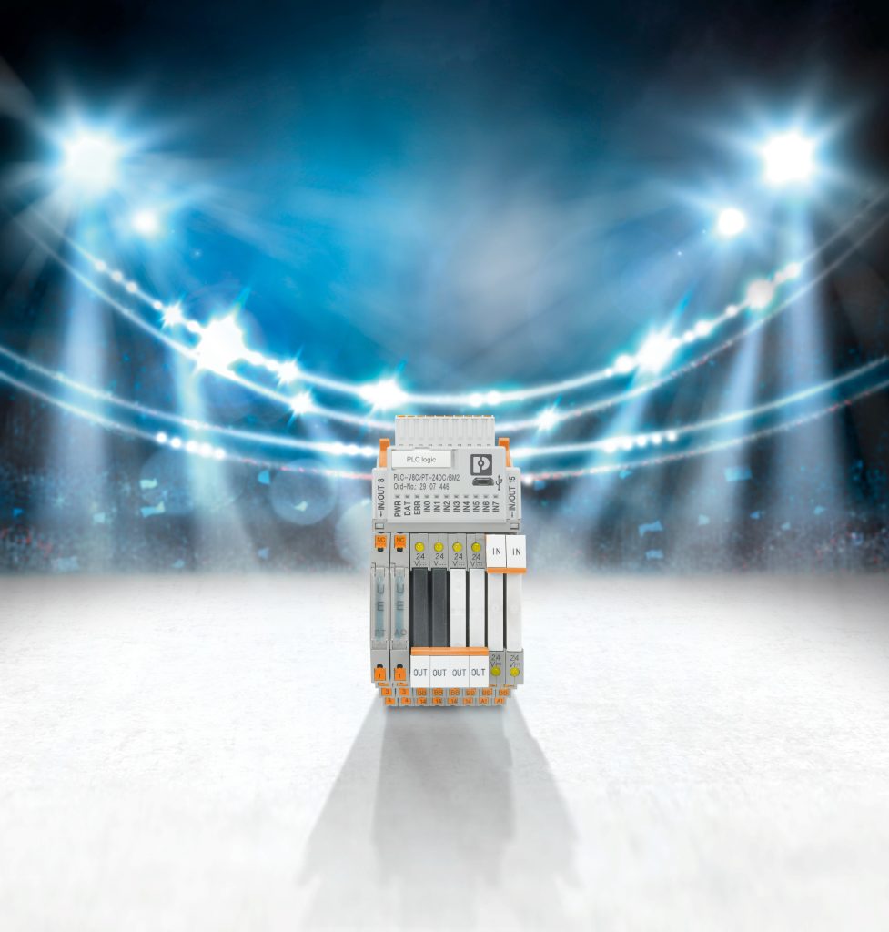 Überdimensionierung
war gestern 1 Mit PLC logic lassen sich I/O-Signale mit nur einem kompakten Logikrelaissystem schalten und steuern