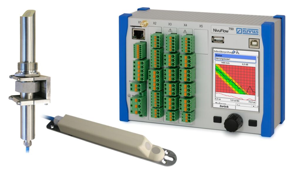 Erste Selbstüberwachung bei Ultraschall-Durchflussmessung 1 NF750 Selbstueberwachung