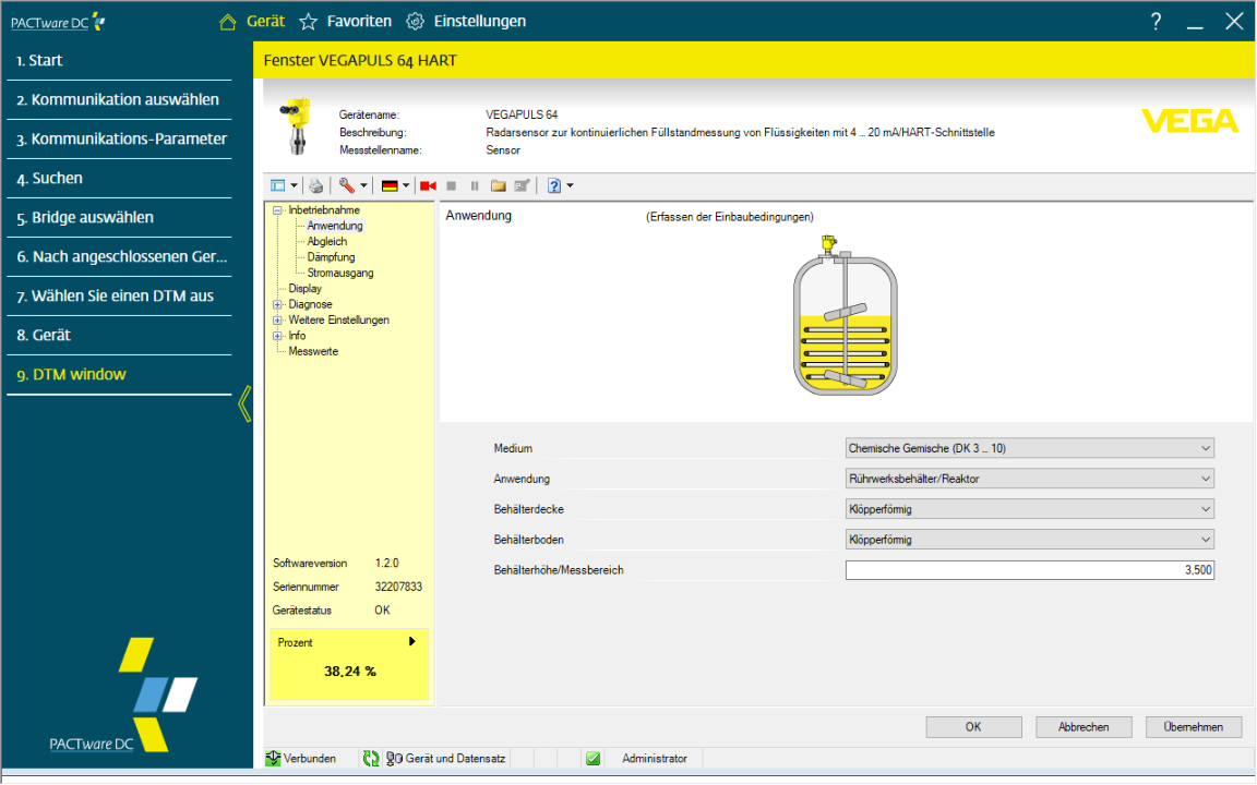 Bediensoftware für Feldgeräte