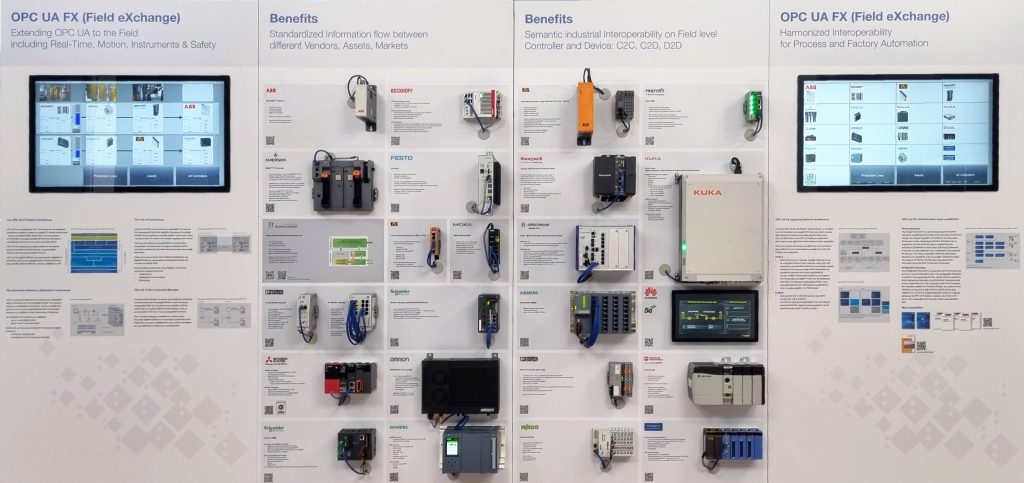 OPC UA für die Feldebene 1 Abb. 1: Die OPC UA FX Multi-Vendor-Demo zeigt das Zusammenspiel von Automatisierungs- und Netzwerkinfrastrukturkomponenten
verschiedener Hersteller, um Prozessdaten in der Feldebene auszutauschen.