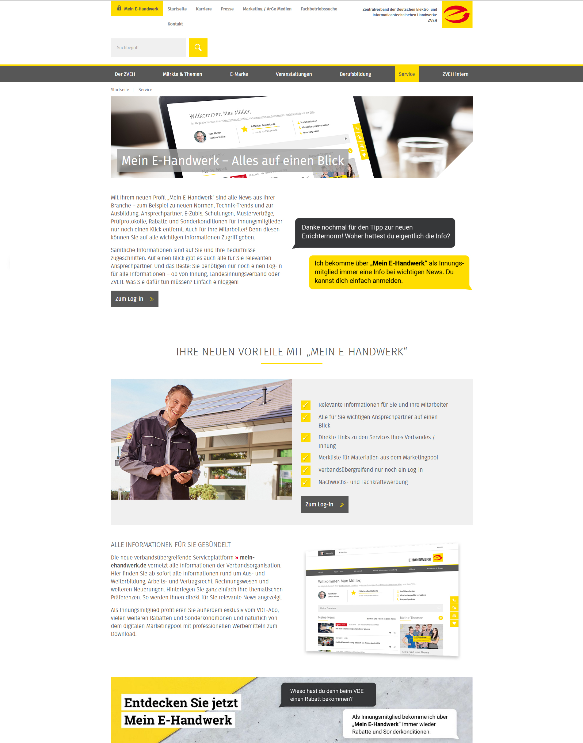 Neues Infoportal der Elektrohandwerke