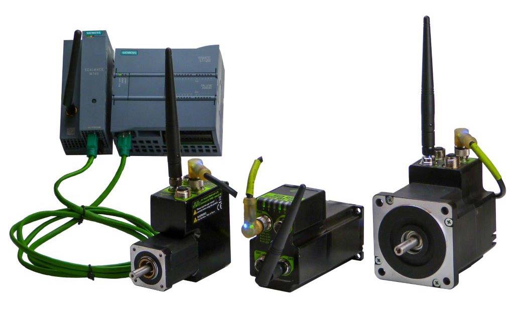 Integrierter Schrittmotor mit Wireless Industrial Ethernet