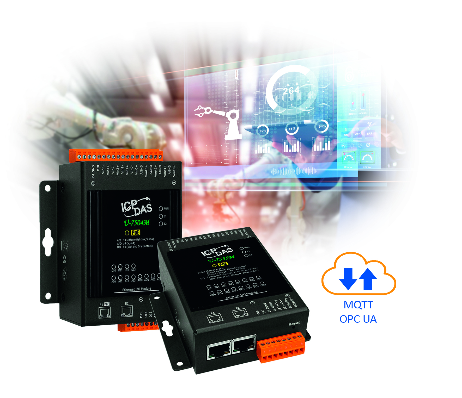 I/O-Module sprechen MQTT und OPC UA