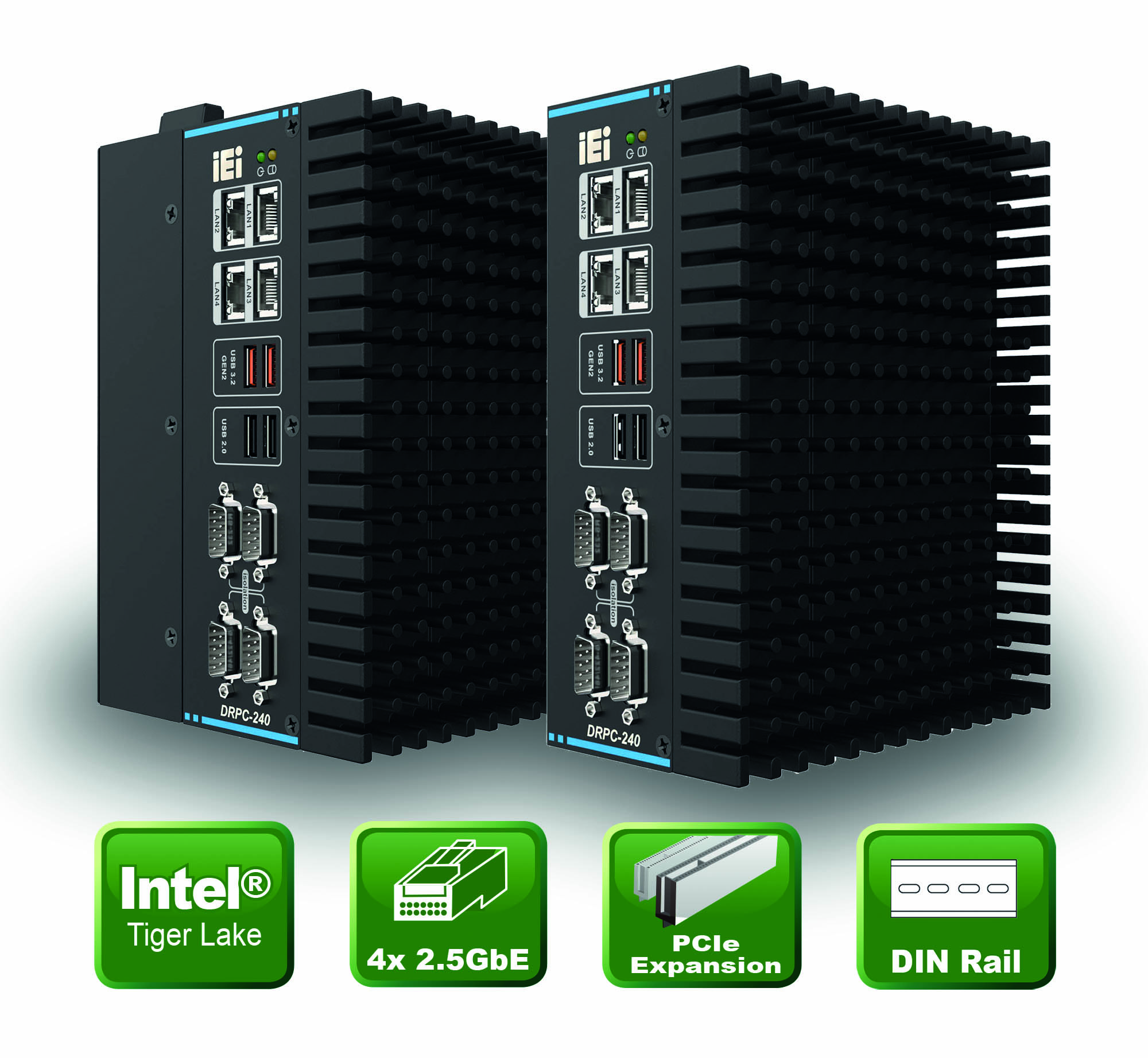 DIN-Schienen-PC mit PCIe-Expansionsbox 7 DIN-Schienen-PC mit PCIe-Expansionsbox