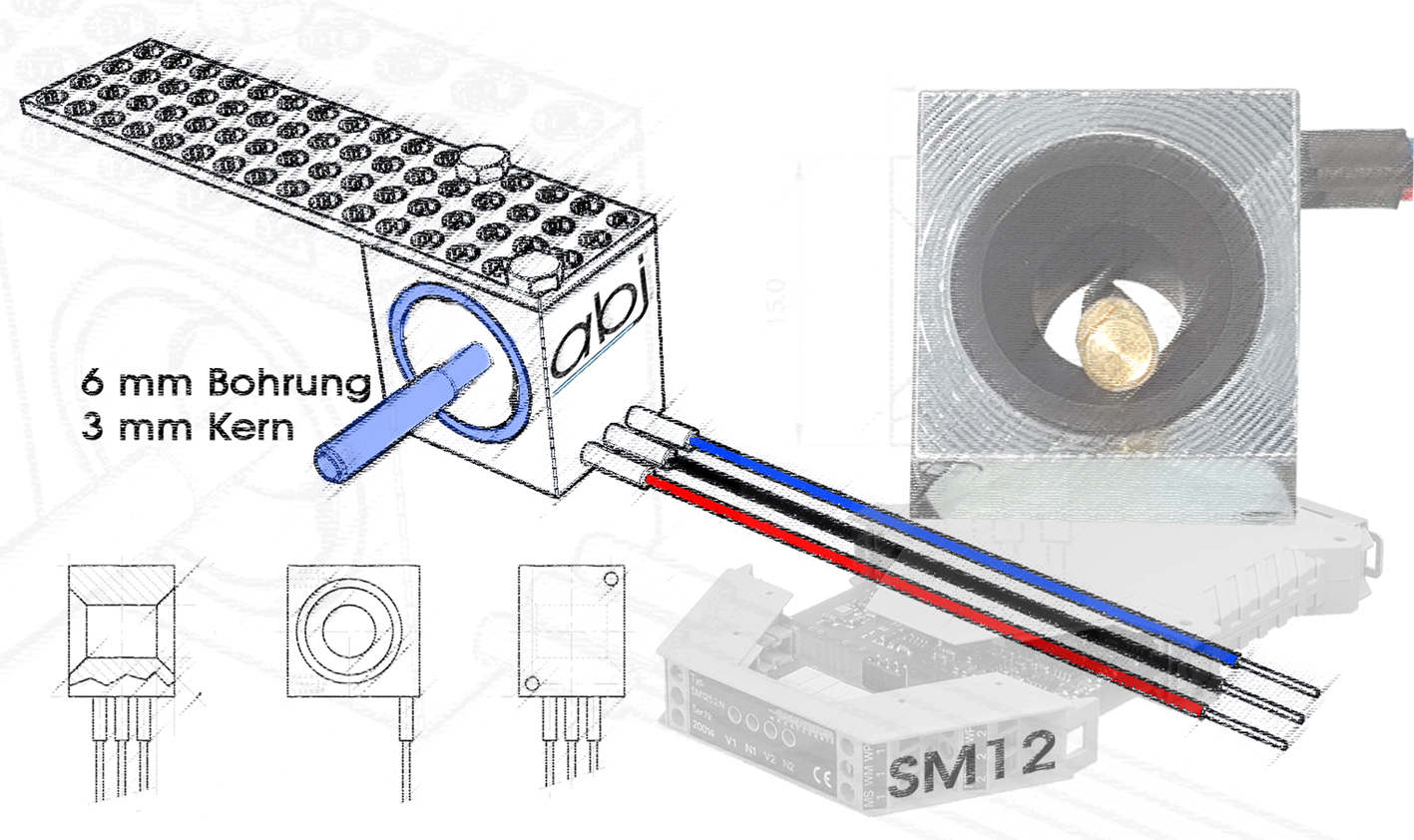Kompakter, induktiver Wegaufnehmer 8 Kompakter, induktiver Wegaufnehmer