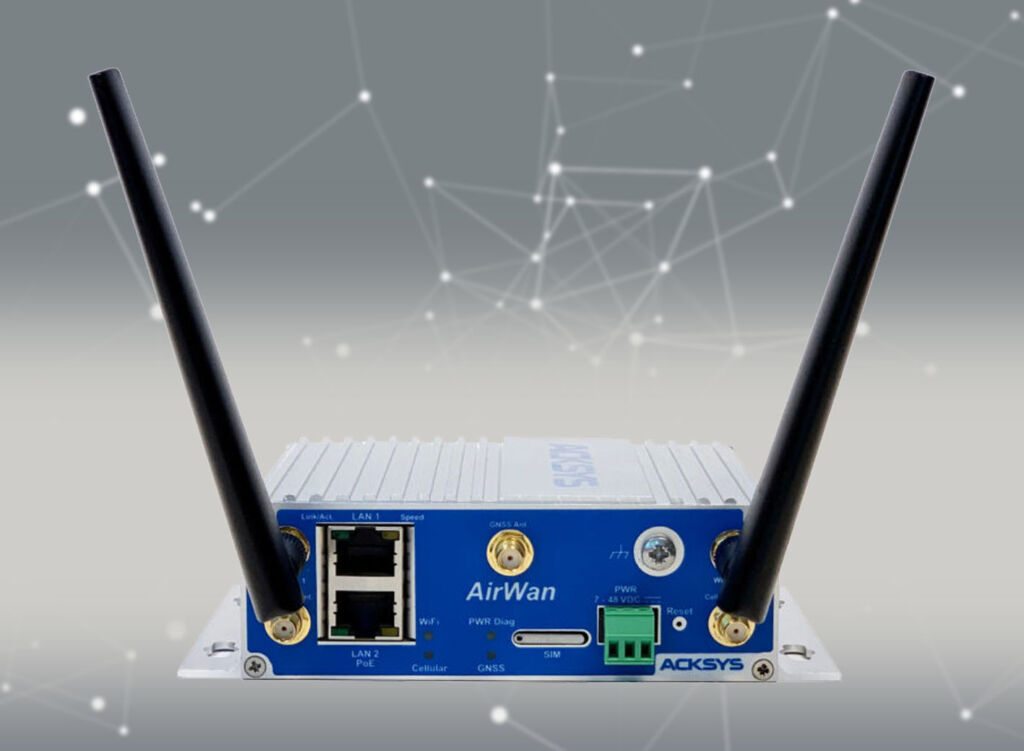 Industrie-Mobilfunk-Router mit WLAN 1 PR12 2022 Acksys AirWan 1