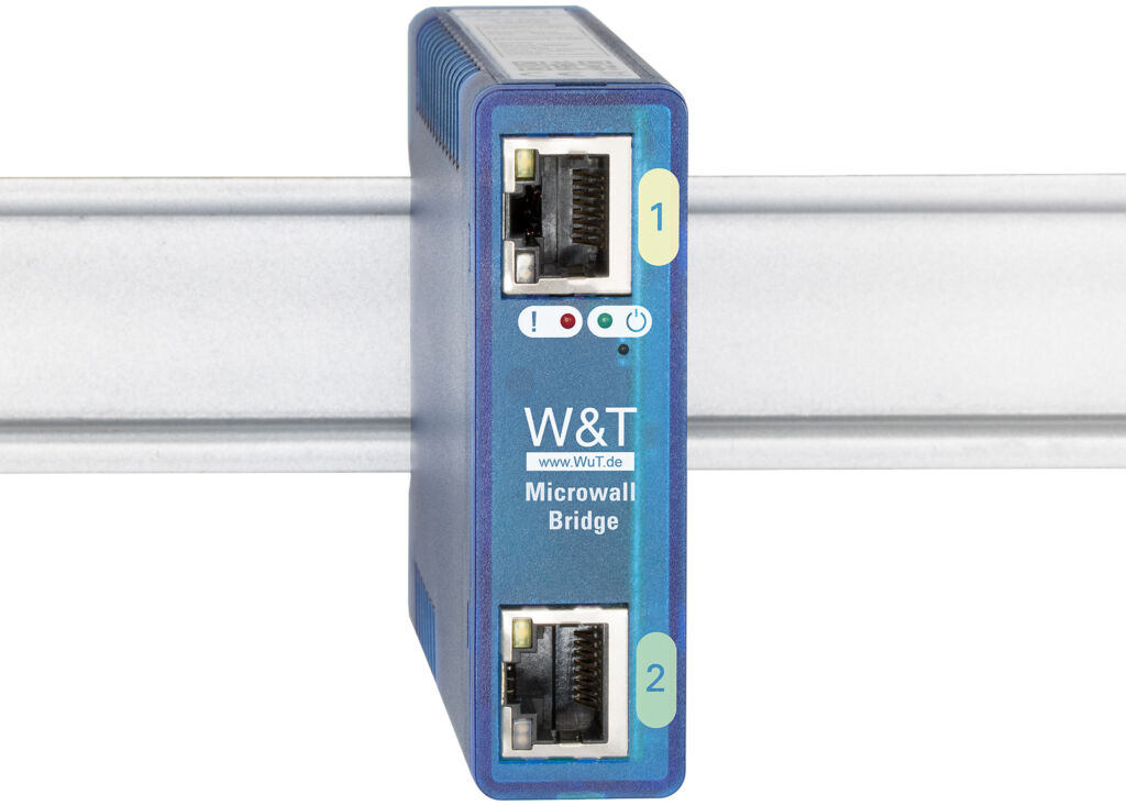 Kleine Firewall für die Industrie 1 Die Web-IO
Microwall Bridge auf der Hutschiene