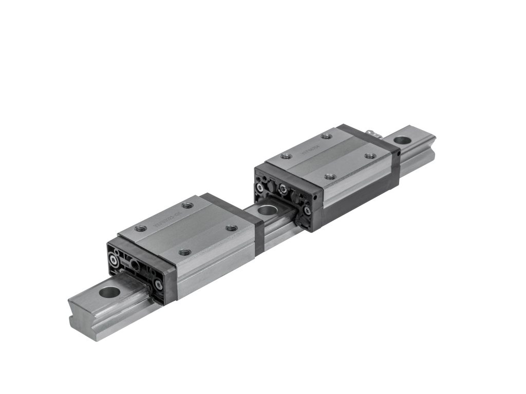 Lebenserwartung vervielfacht 2 Als Führungssystem kommt die Baureihe SSR von THK mit einer Länge von 3m zum Einsatz.