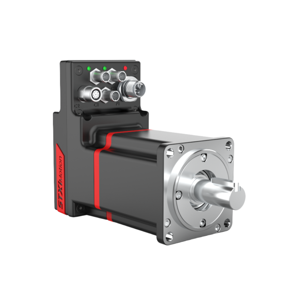 Angebot an Servo- und Schrittmotoren erweitert 1 Die integrierten Servomotoren der ServIMBaureihe sind mit 60 oder 80mm Flansch verfügbar.