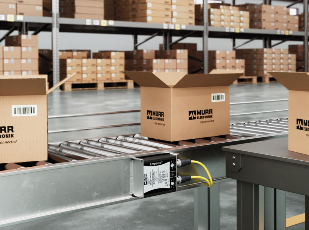 Ab ins Feld! 1 In Logistikzentren sind die dezentralen Netzgeräte viel im Einsatz: von Kameraanwendungen bis zu den Rollenantrieben.