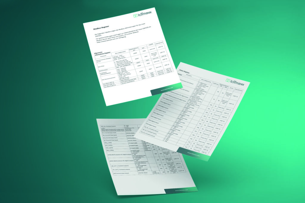 Schnittstellenvielfalt auf kleinstem Raum 2 Für den optimalen Überblick stellt IoTmaxx dem Nutzer ein Modbus-Register zur Verfügung.
