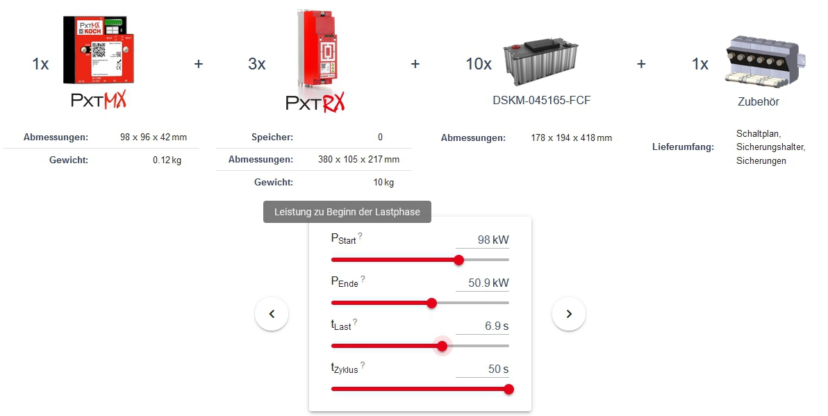 Web-Auslegungstool für aktive Energiemanagementsysteme