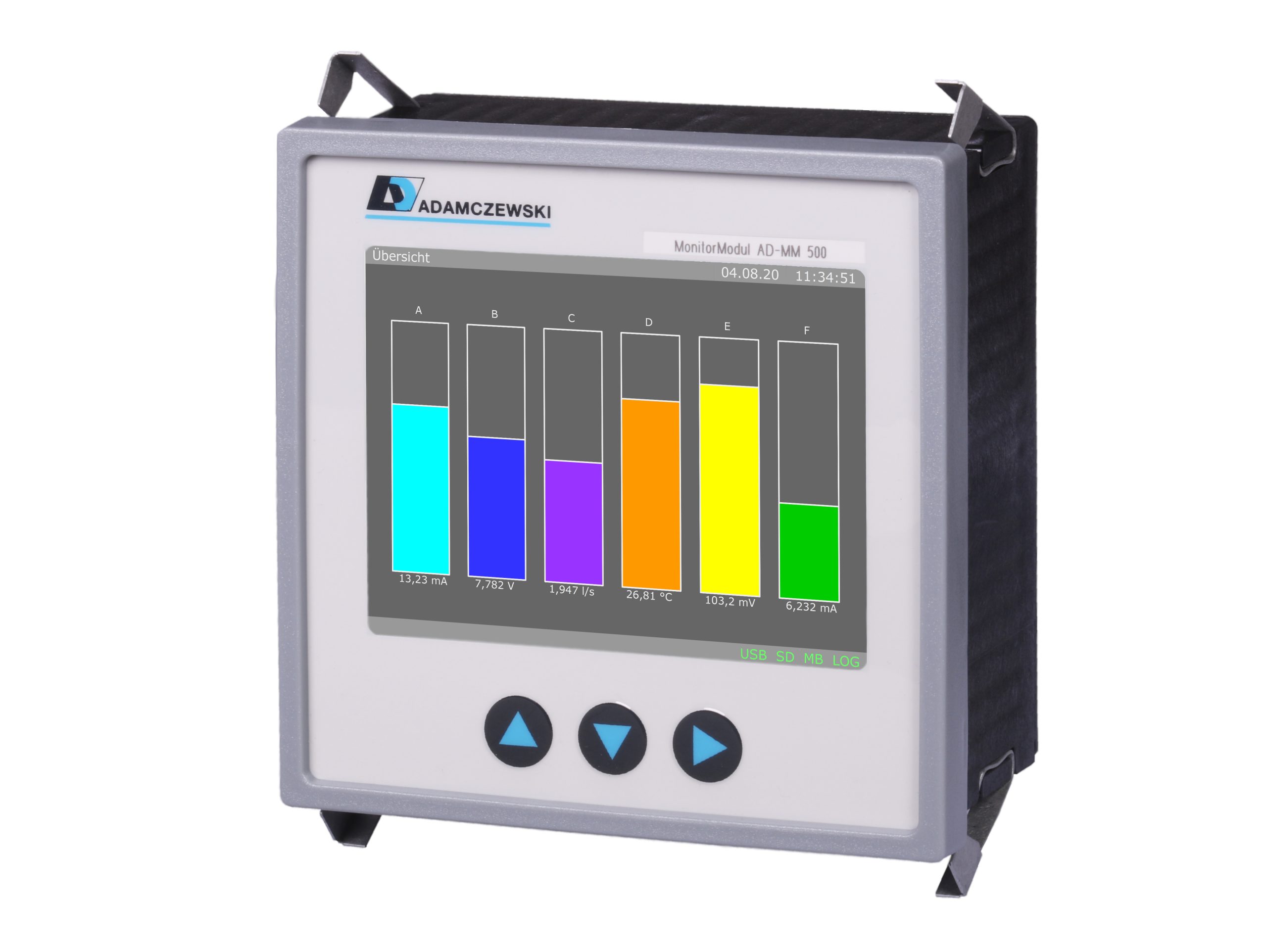 Monitormodul als Datenlogger, Anzeige- und Bediengerät