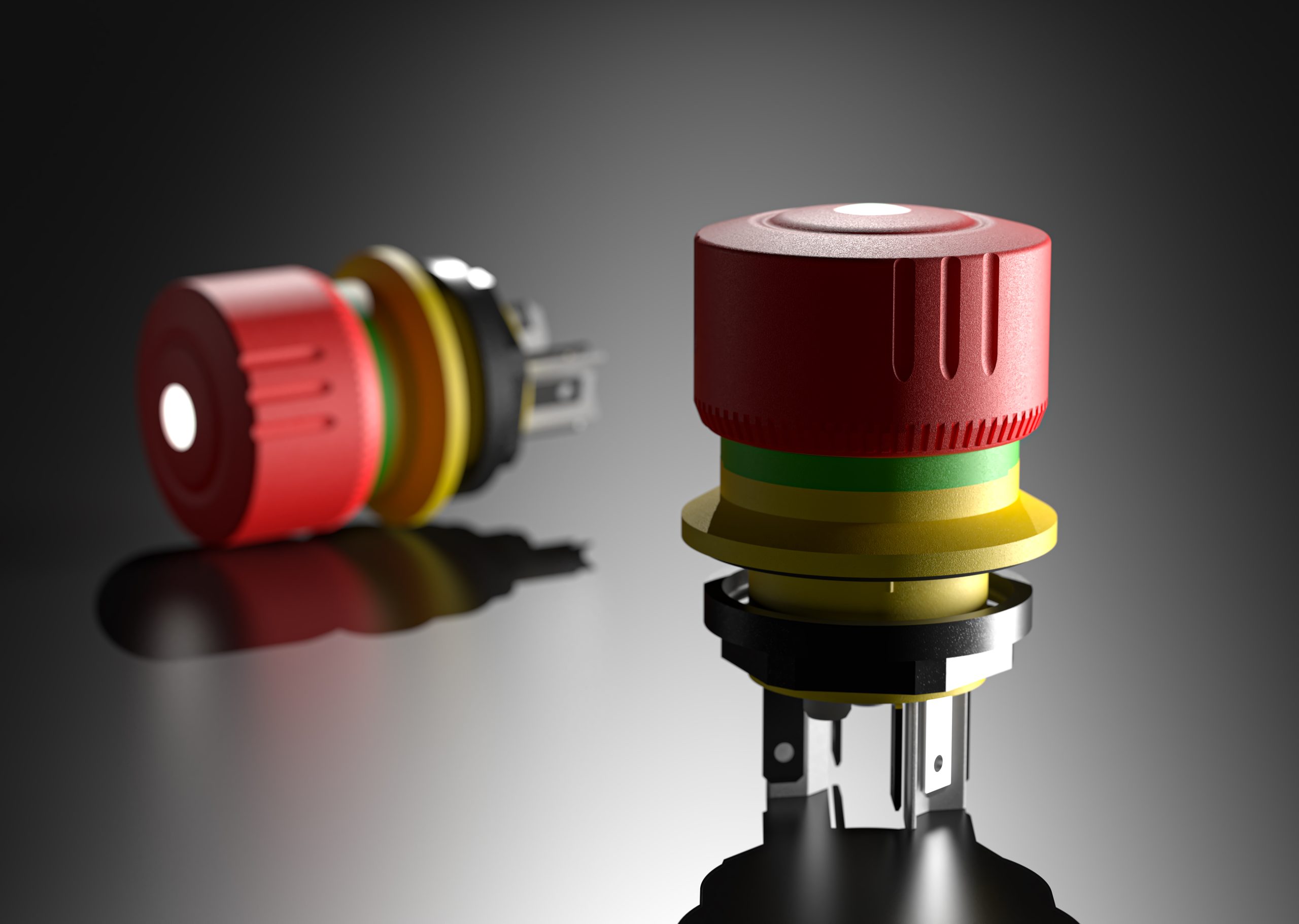 Nothalt mit Beleuchtung und Zugentriegelung 9 Nothalt mit Beleuchtung und Zugentriegelung