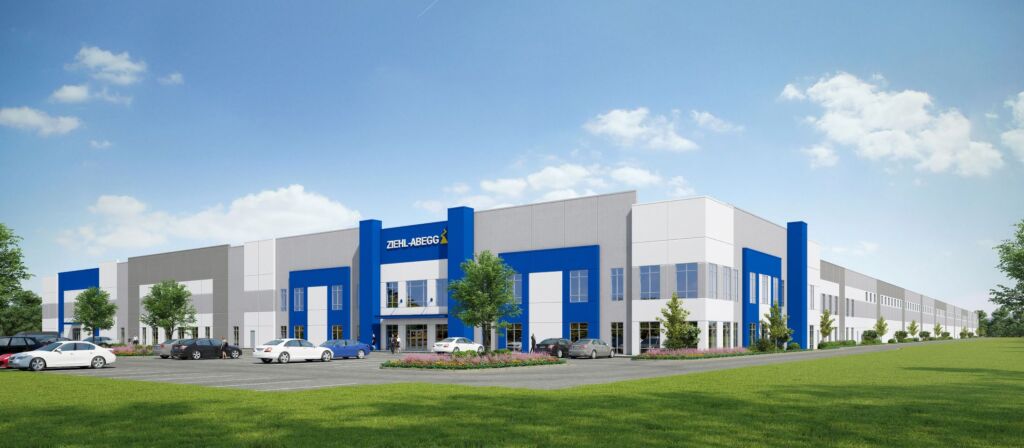 Ziehl-Abegg: Neues Werk in den USA 1 ZIEHL ABEGG USA Rendering klein2