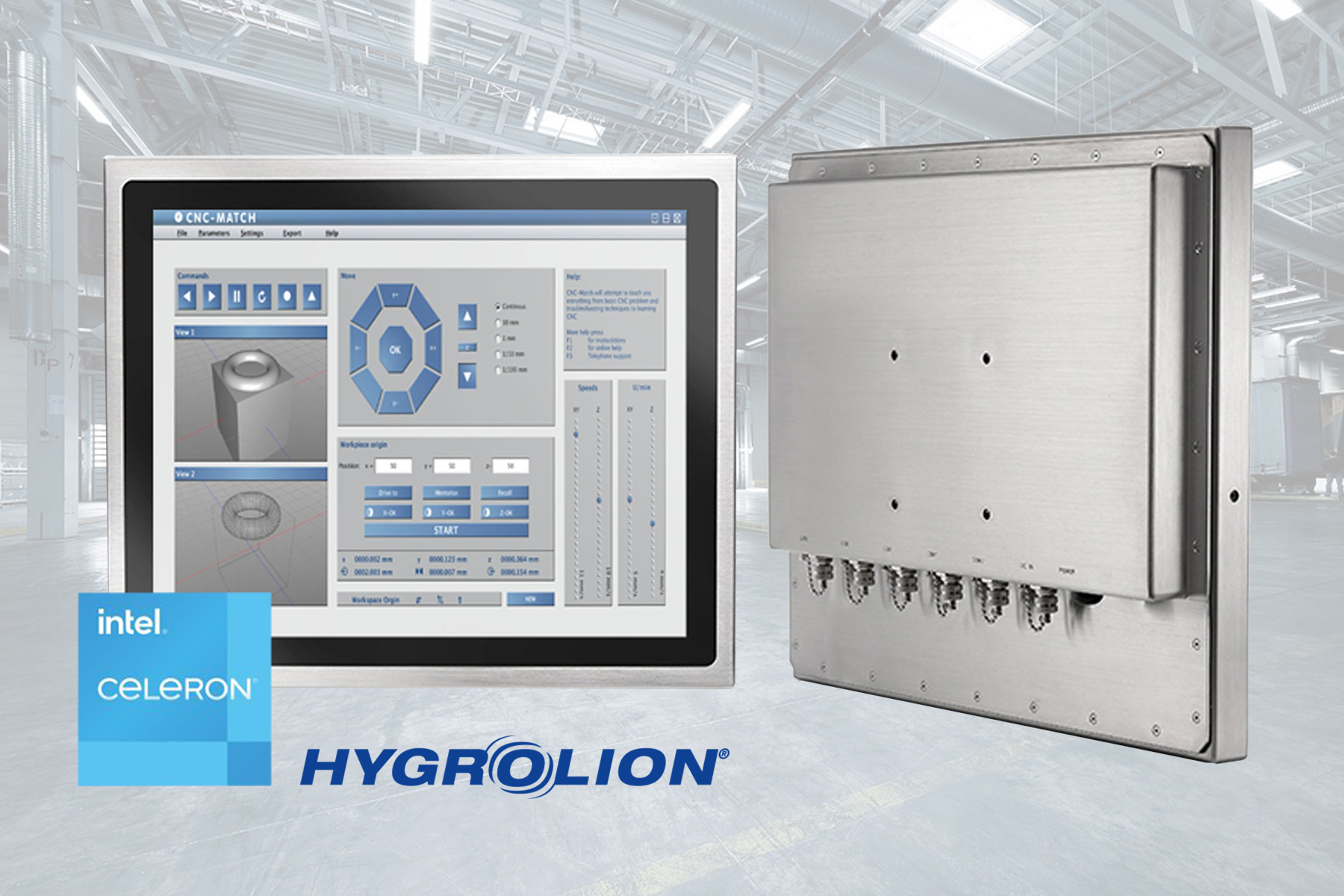 Lüfterlose Industrie-Panel-PCs mit Celeron-CPUs