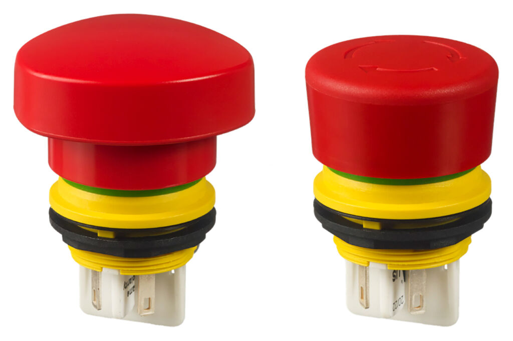 Kompakte Notausschalter mit hohem Sicherheitslevel 1 APEM Serie EC Compact Abb 1