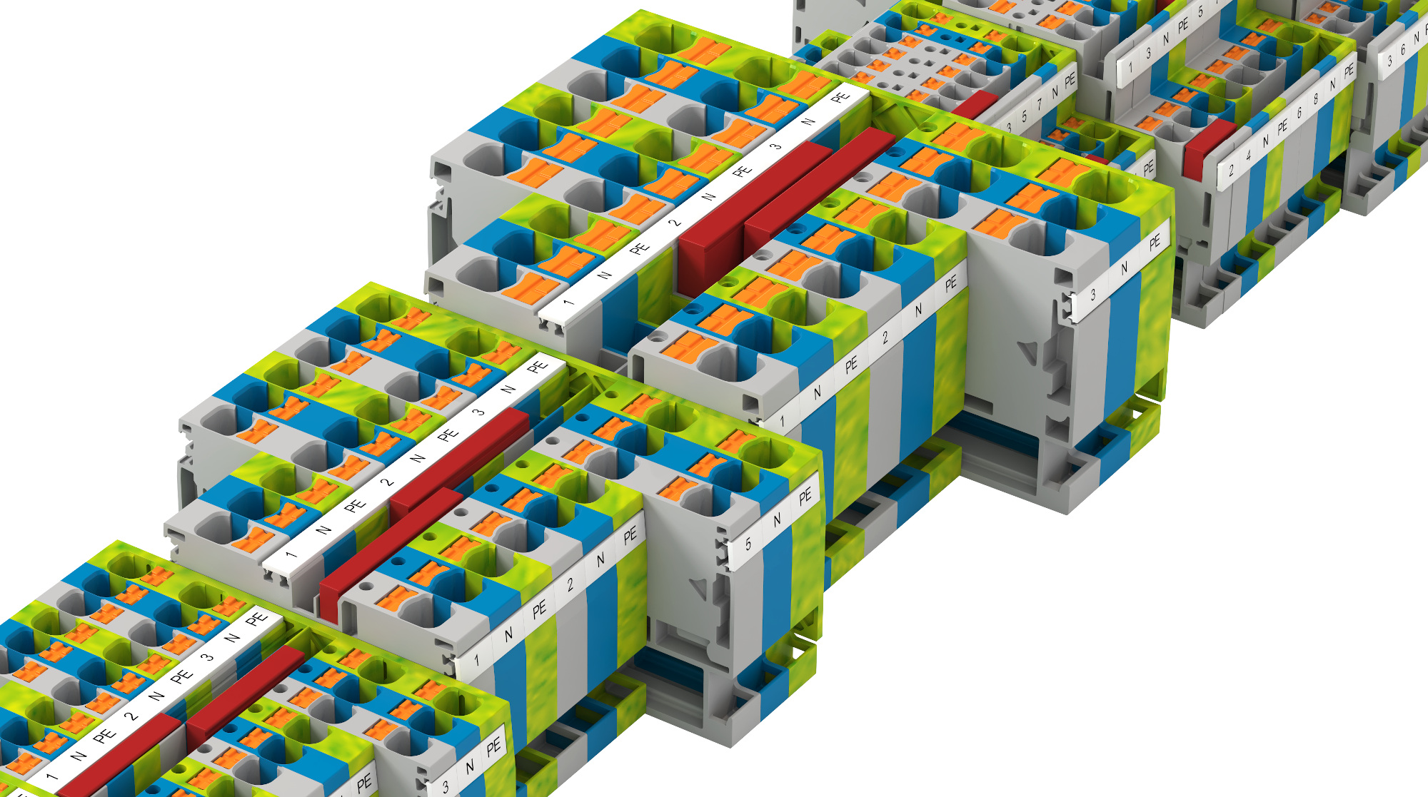 Reihenklemmen für Querschnitte bis 10mm²