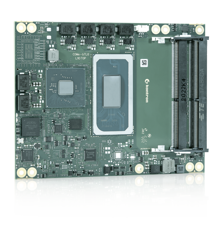 Der Tiger unter den Prozessoren 3 Das Com Express-Modul COMe-bTL6 eignet sich dank Intel Core-i-Prozessor der 11.
Generation mit bis zu acht Rechenkernen besonders für High-End-Anwendungen mit hoher Bandbreite. Dabei erhält es Unterstützung durch Intel Iris Xe Graphics und Intel Deep Lear.