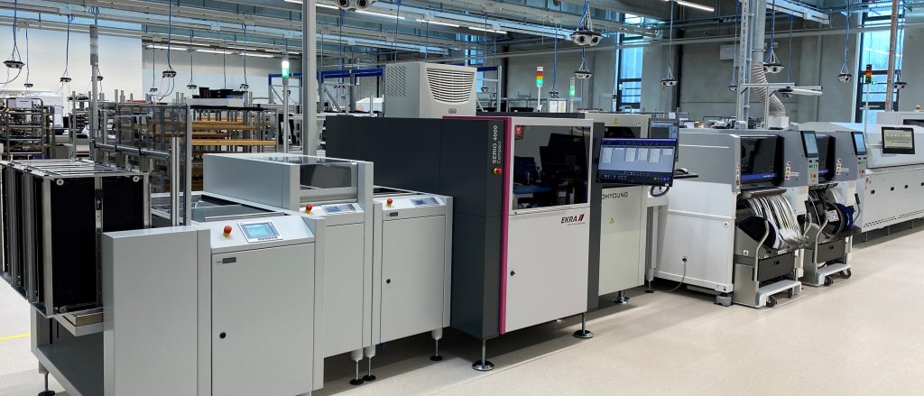 Ein Blick auf die SMD-Fertigungslinie.