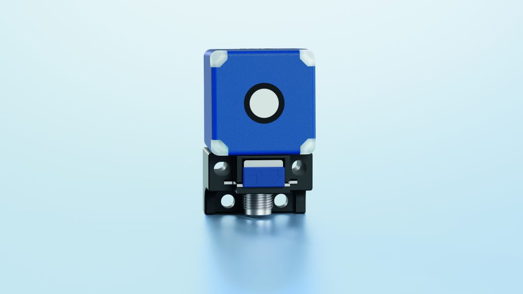 Ultraschallsensoren mit drehbarem Sensorkopf 1 MIC cube Halterung cmyk